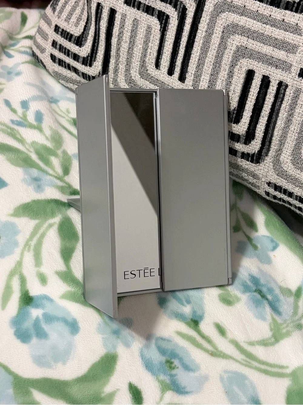 Estee Lauder Silver Tri-Fold Travel Mirror